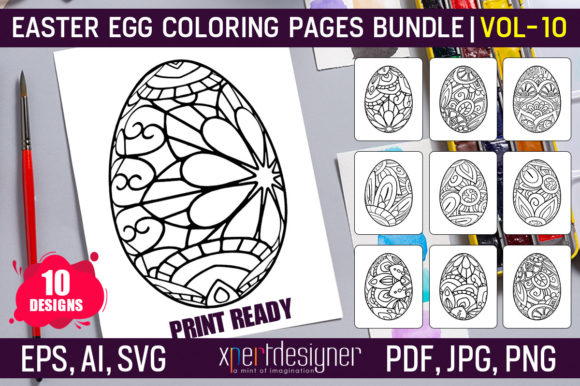 A Graphic Designer's Take on Easter Coloring Book Graphics