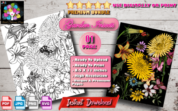 A Seamless Floral Insect Design for Graphics and Branding
