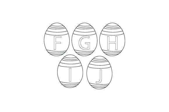 Coloring Easter Eggs F-J Review for Easter Crafts