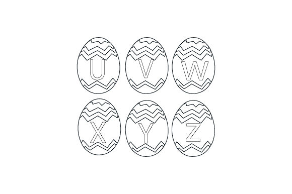 Coloring Easter Eggs U‑Z for Easter Crafts