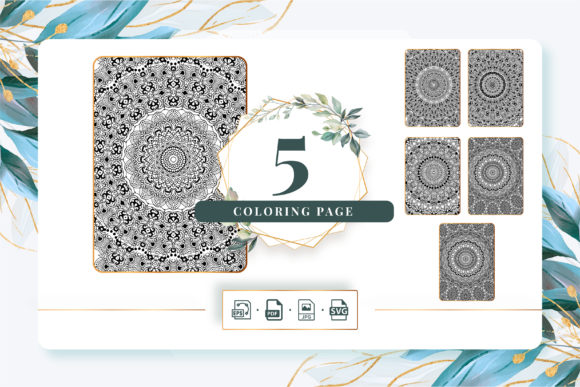 Coloring Pages Bundle KDP Pack 204: Graphics for Branded Visual Content