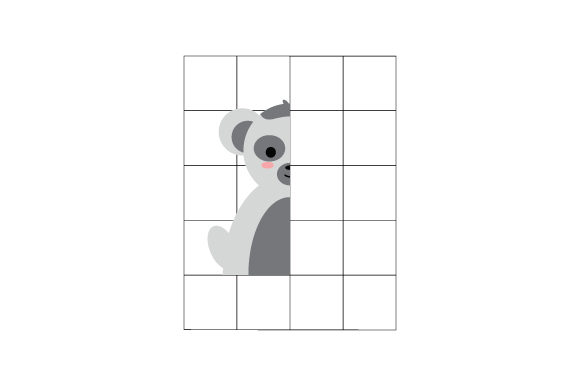 Crafting with Lemur Symmetry Drawing for Kids Coloring Pages