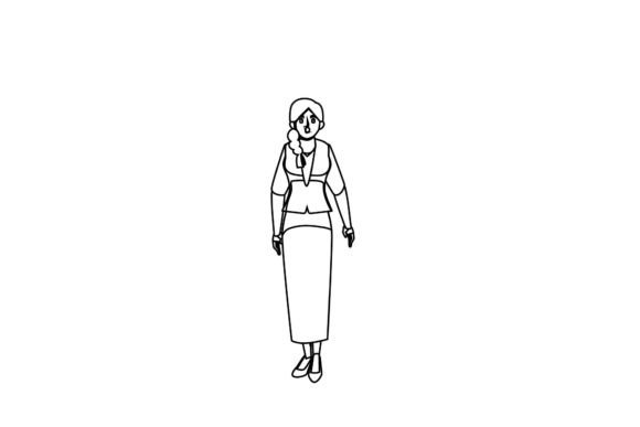 Flat People Women 1 Graphics & Coloring Pages Amp
