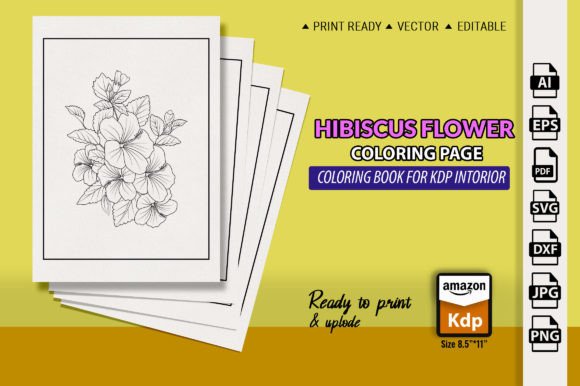 Hibiscus Flowers Pencil Art: A Graphics Asset for Branding and Packaging
