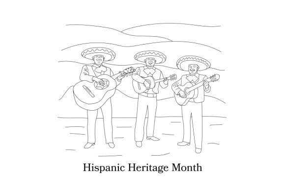 Hispanic Heritage Month Mariachi Band Coloring Page Review