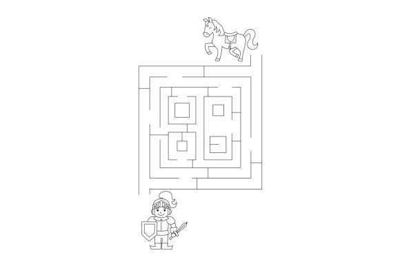Horse & Knight Maze: Kids Coloring Pages Craft Review