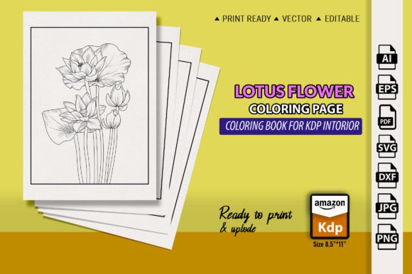 Lotus Flower Pencil Art: A Graphic Gem for Branding and Coloring Pages