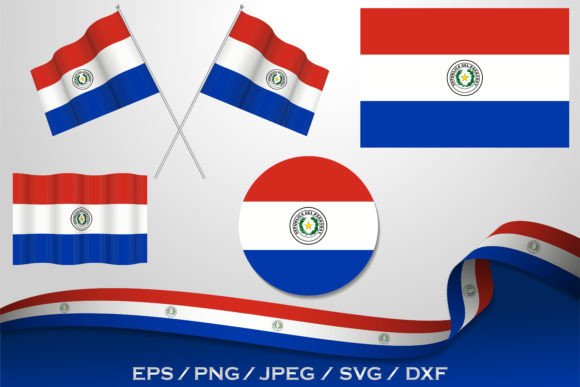 Paraguay Flag Graphics for Brand Illustrations