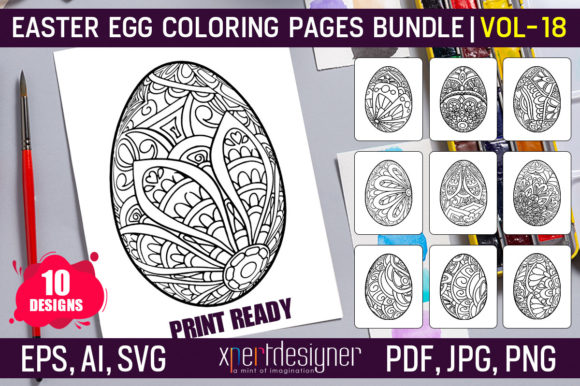 Reviewing Easter Coloring Book Pages Vol 18 for Web Graphics
