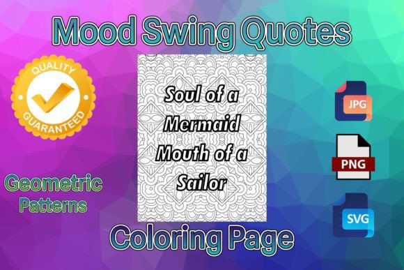 Soul of a Mermaid: A Graphics Asset for Coloring & Commercial Use