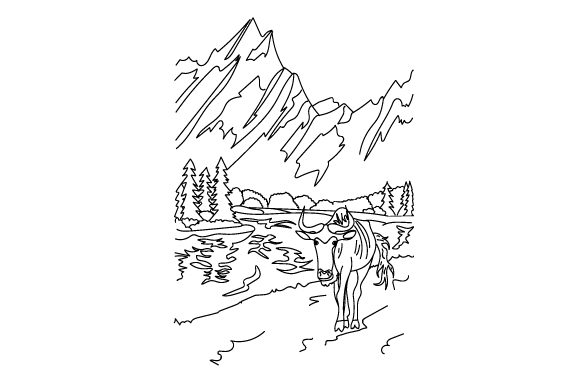 Wilde Beest Coloring Page for Kids Crafts